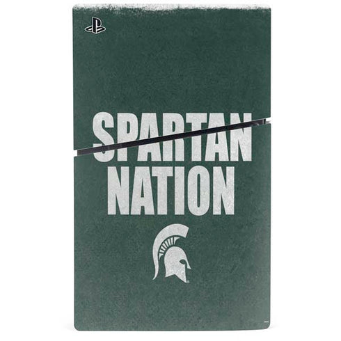 Michigan State University Spartans Nation PS5 Slim Disk Console Skin