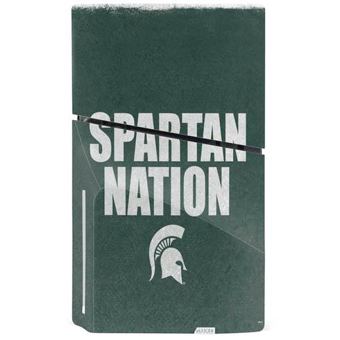 Michigan State University Spartans Nation PS5 Slim Disk Console Skin