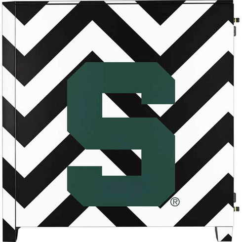 Michigan State University Spartans S Chevron Corsair 4000D Tempered Glass Mid-Tower ATX Case Skin