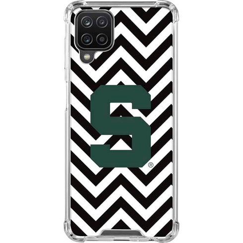 Michigan State University Spartans S Chevron Galaxy A12 Clear Case
