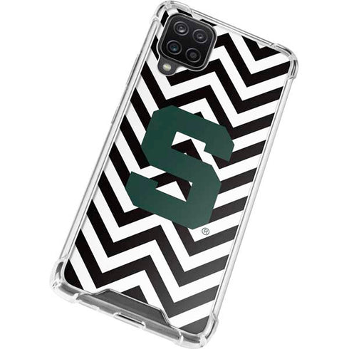 Michigan State University Spartans S Chevron Galaxy A12 Clear Case