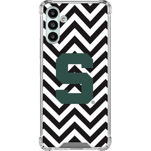 Michigan State University Spartans S Chevron Galaxy A13 5G Clear Case