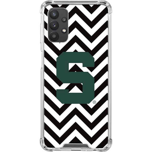 Michigan State University Spartans S Chevron Galaxy A32 5G Clear Case