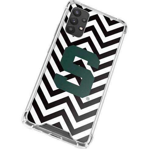 Michigan State University Spartans S Chevron Galaxy A32 5G Clear Case
