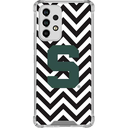 Michigan State University Spartans S Chevron Galaxy A33 5G Clear Case