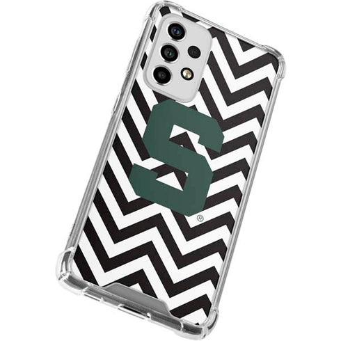 Michigan State University Spartans S Chevron Galaxy A33 5G Clear Case