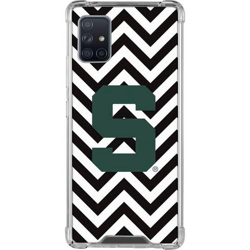 Michigan State University Spartans S Chevron Galaxy A51 5G Clear Case