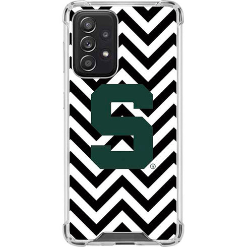 Michigan State University Spartans S Chevron Galaxy A52 5G Clear Case