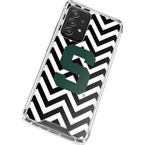 Michigan State University Spartans S Chevron Galaxy A52 5G Clear Case