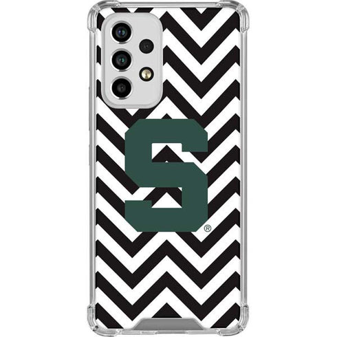 Michigan State University Spartans S Chevron Galaxy A53 5G Clear Case