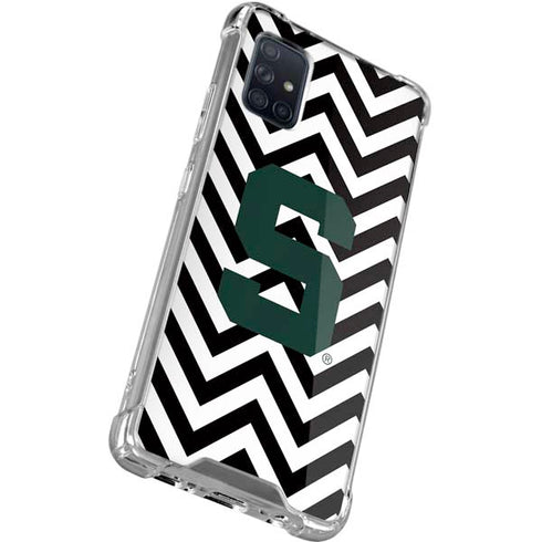 Michigan State University Spartans S Chevron Galaxy A71 5G Clear Case