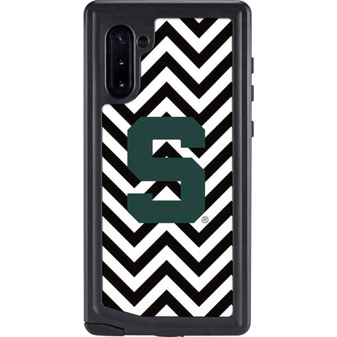 Michigan State University Spartans S Chevron Galaxy Note 10 Waterproof Case