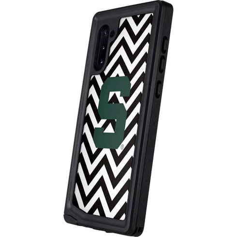 Michigan State University Spartans S Chevron Galaxy Note 10 Waterproof Case