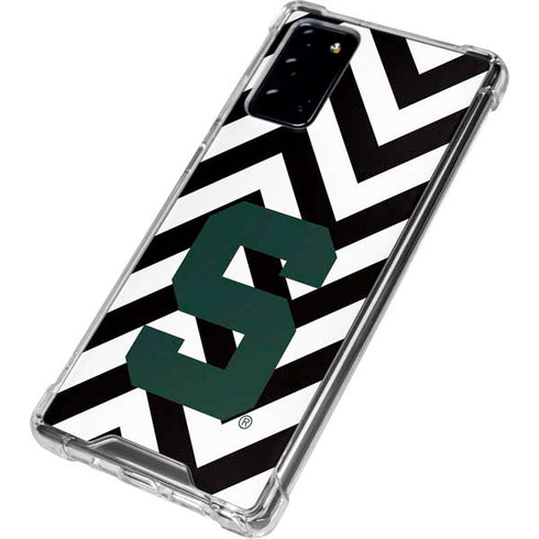 Michigan State University Spartans S Chevron Galaxy Note20 5G Clear Case