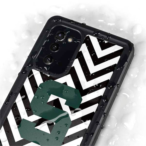 Michigan State University Spartans S Chevron Galaxy Note20 5G Waterproof Case