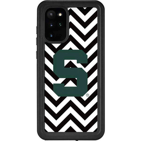 Michigan State University Spartans S Chevron Galaxy S20 Plus Waterproof Case