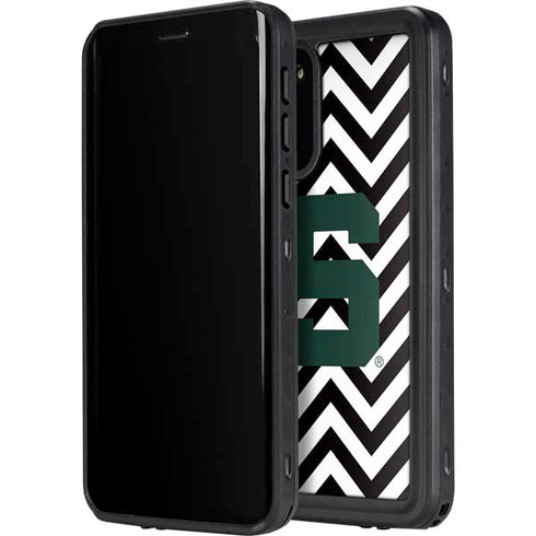 Michigan State University Spartans S Chevron Galaxy S20 Plus Waterproof Case