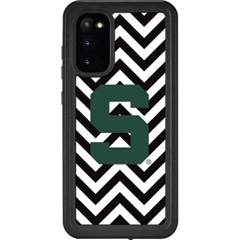 Michigan State University Spartans S Chevron Galaxy S20 Waterproof Case