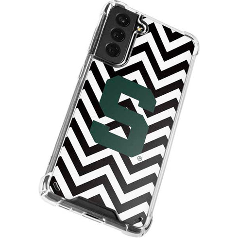 Michigan State University Spartans S Chevron Galaxy S21 5G Clear Case