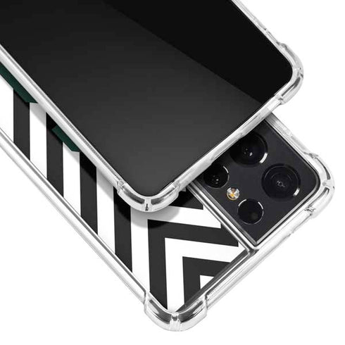 Michigan State University Spartans S Chevron Galaxy S21 Ultra 5G Clear Case
