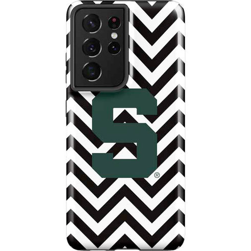 Michigan State University Spartans S Chevron Galaxy S21 Ultra 5G Pro Case
