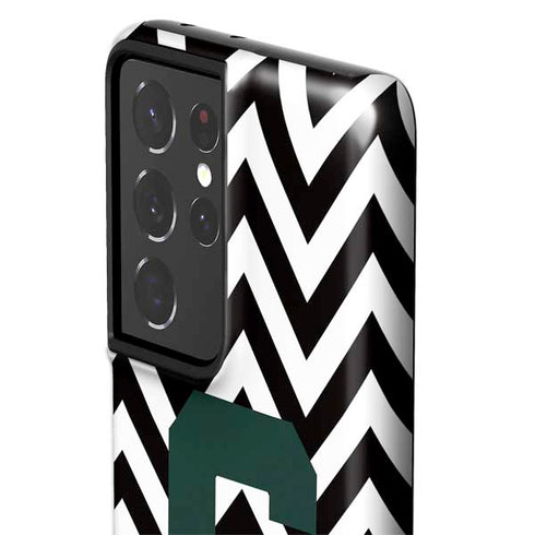 Michigan State University Spartans S Chevron Galaxy S21 Ultra 5G Pro Case