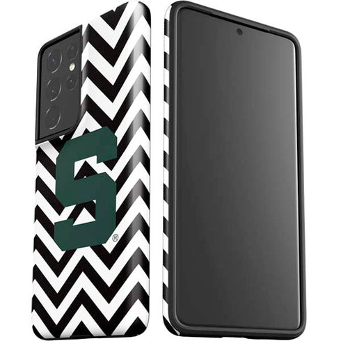 Michigan State University Spartans S Chevron Galaxy S21 Ultra 5G Pro Case