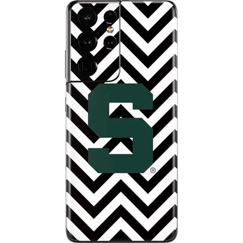 Michigan State University Spartans S Chevron Galaxy S21 Ultra 5G Skin
