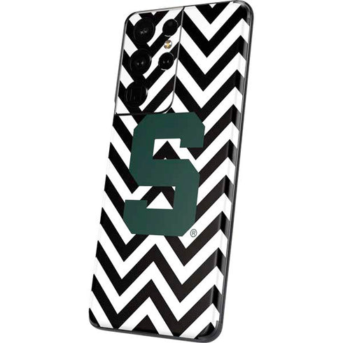 Michigan State University Spartans S Chevron Galaxy S21 Ultra 5G Skin