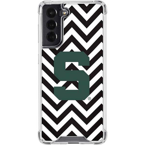 Michigan State University Spartans S Chevron Galaxy S22 Clear Case