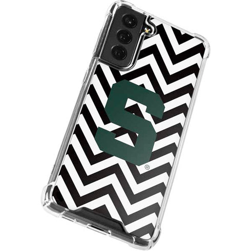 Michigan State University Spartans S Chevron Galaxy S22 Clear Case