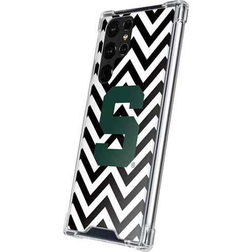 Michigan State University Spartans S Chevron Galaxy S22 Ultra Clear Case