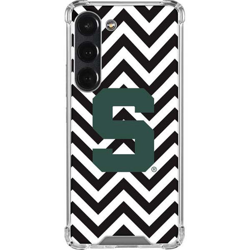 Michigan State University Spartans S Chevron Galaxy S23 Clear Case