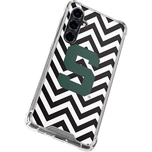 Michigan State University Spartans S Chevron Galaxy S23 FE Clear Case