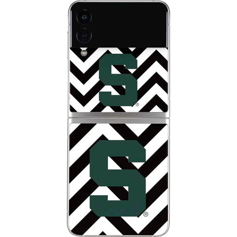 Michigan State University Spartans S Chevron Galaxy Z Flip3 5G Skin