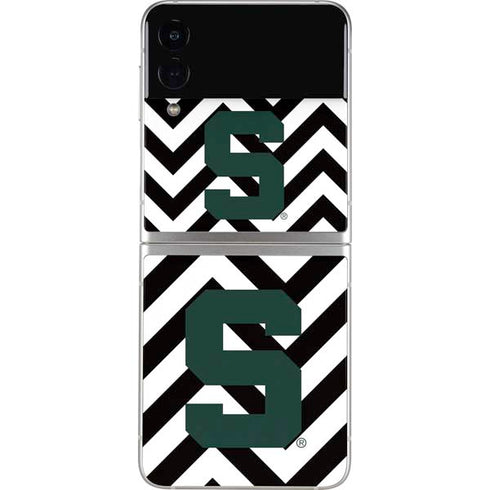Michigan State University Spartans S Chevron Galaxy Z Flip4 5G Skin