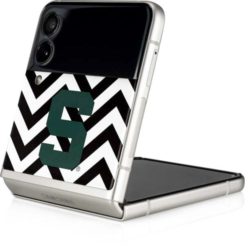 Michigan State University Spartans S Chevron Galaxy Z Flip4 5G Skin