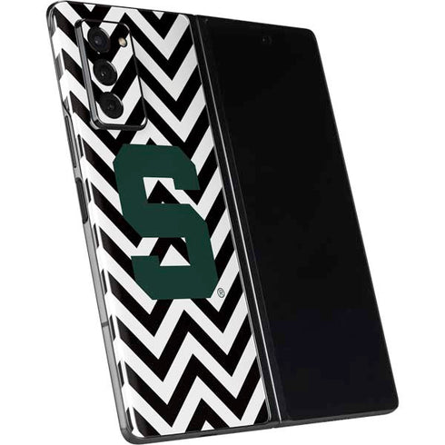 Michigan State University Spartans S Chevron Galaxy Z Fold2 5G Skin