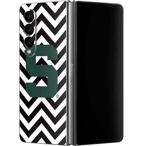 Michigan State University Spartans S Chevron Galaxy Z Fold4 5G Skin