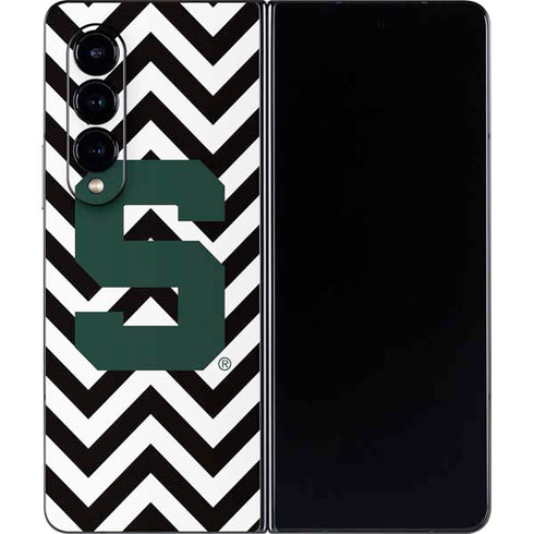 Michigan State University Spartans S Chevron Galaxy Z Fold4 5G Skin