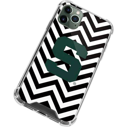 Michigan State University Spartans S Chevron iPhone 11 Pro Max Clear Case