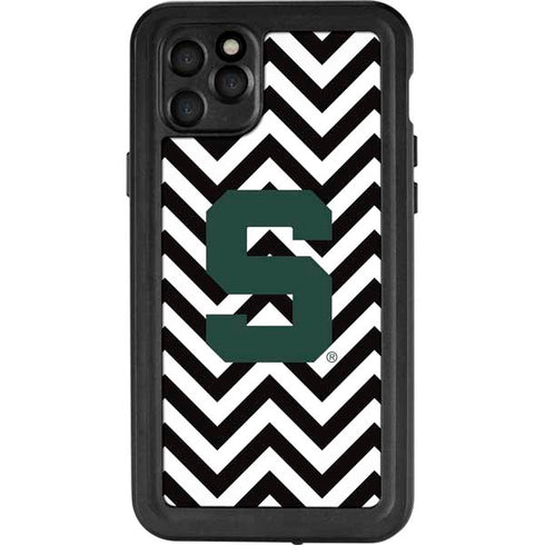 Michigan State University Spartans S Chevron iPhone 11 Pro Max Waterproof Case