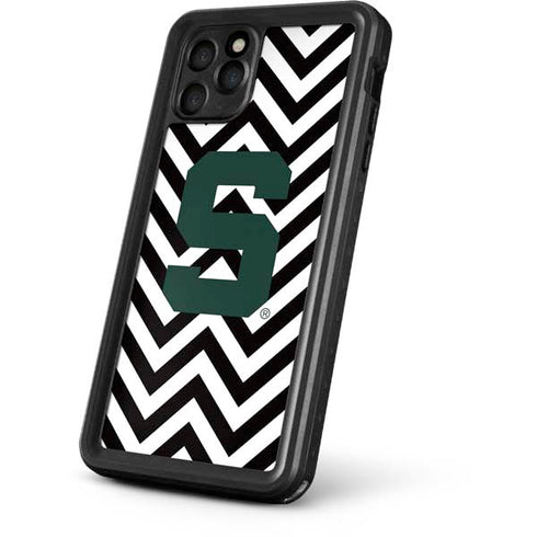 Michigan State University Spartans S Chevron iPhone 11 Pro Waterproof Case