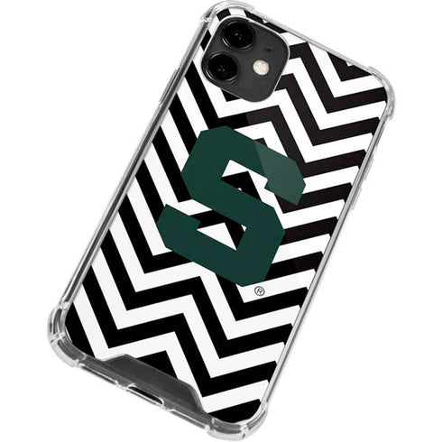 Michigan State University Spartans S Chevron iPhone 12 Clear Case