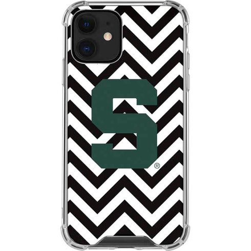 Michigan State University Spartans S Chevron iPhone 12 Mini Clear Case