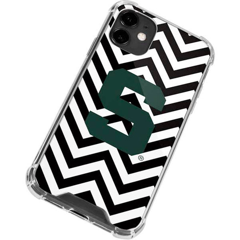 Michigan State University Spartans S Chevron iPhone 12 Mini Clear Case