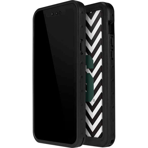 Michigan State University Spartans S Chevron iPhone 12 Mini Waterproof Case