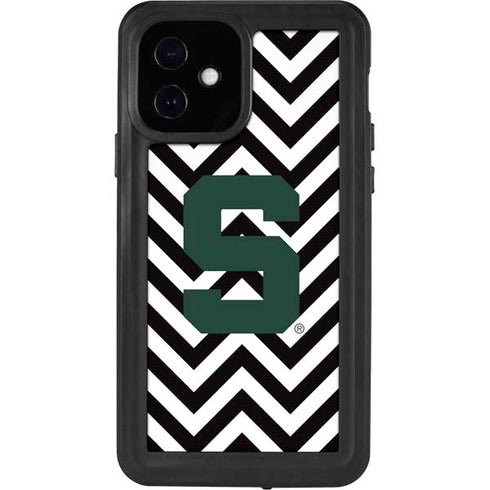 Michigan State University Spartans S Chevron iPhone 12 Waterproof Case