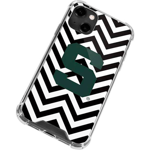 Michigan State University Spartans S Chevron iPhone 13 Clear Case