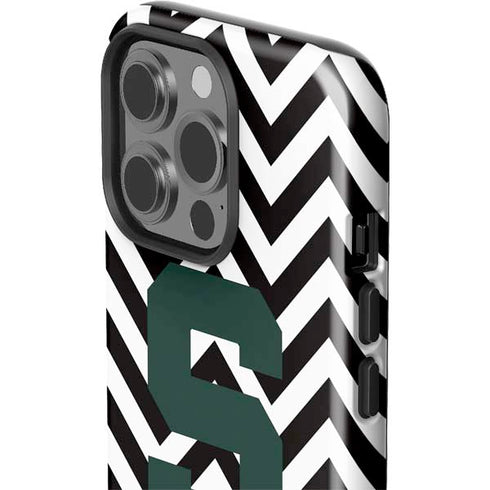 Michigan State University Spartans S Chevron iPhone 15 Pro Impact Case